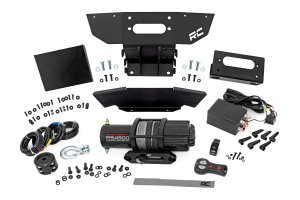Polaris RZR XP 1000-4 Winch Mount - Front - Rough Country - RS4500S - Black - 2024+ Polaris RZR XP 1000-4 Winch Mount - Front - Rough Country - RS4500S - Black - 2024+